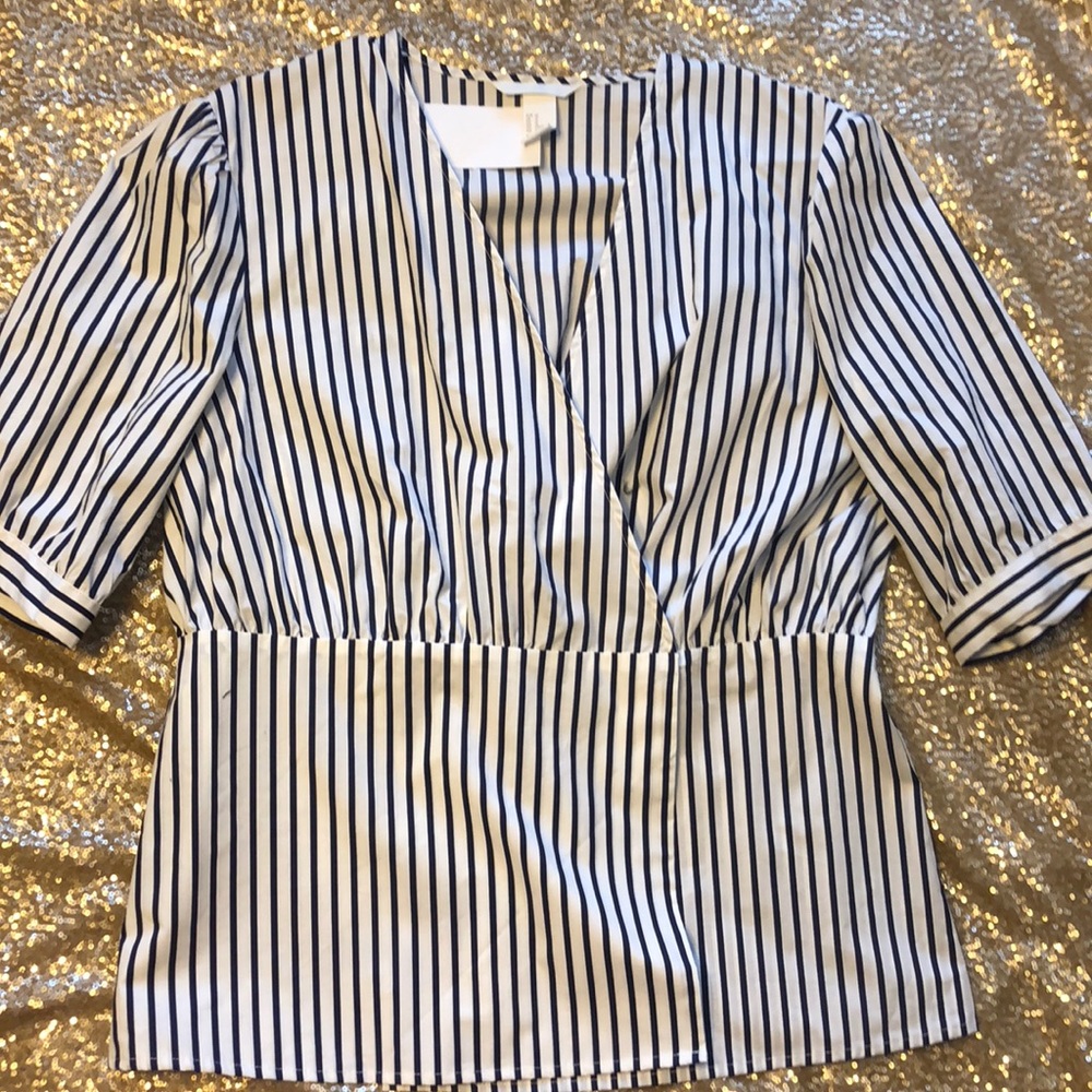 H&M striped dressy shirt